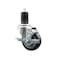 Service Caster 3.5'' SS Thermoplastic Rubber Swivel 1-5/8'' Expanding Stem Caster with Brake SCC-SSEX20S3514-TPRB-TLB-158 - alternate 1
